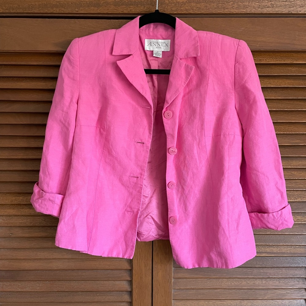 Casual Corner Annex Vintage Pink Matching Linen Set